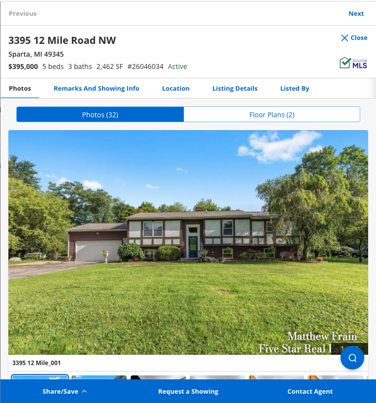 3395 12 Mile Road NW Sparta, MI 49345